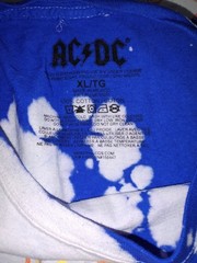 ACDC licensed blue tie-dyed T-shirt size XL