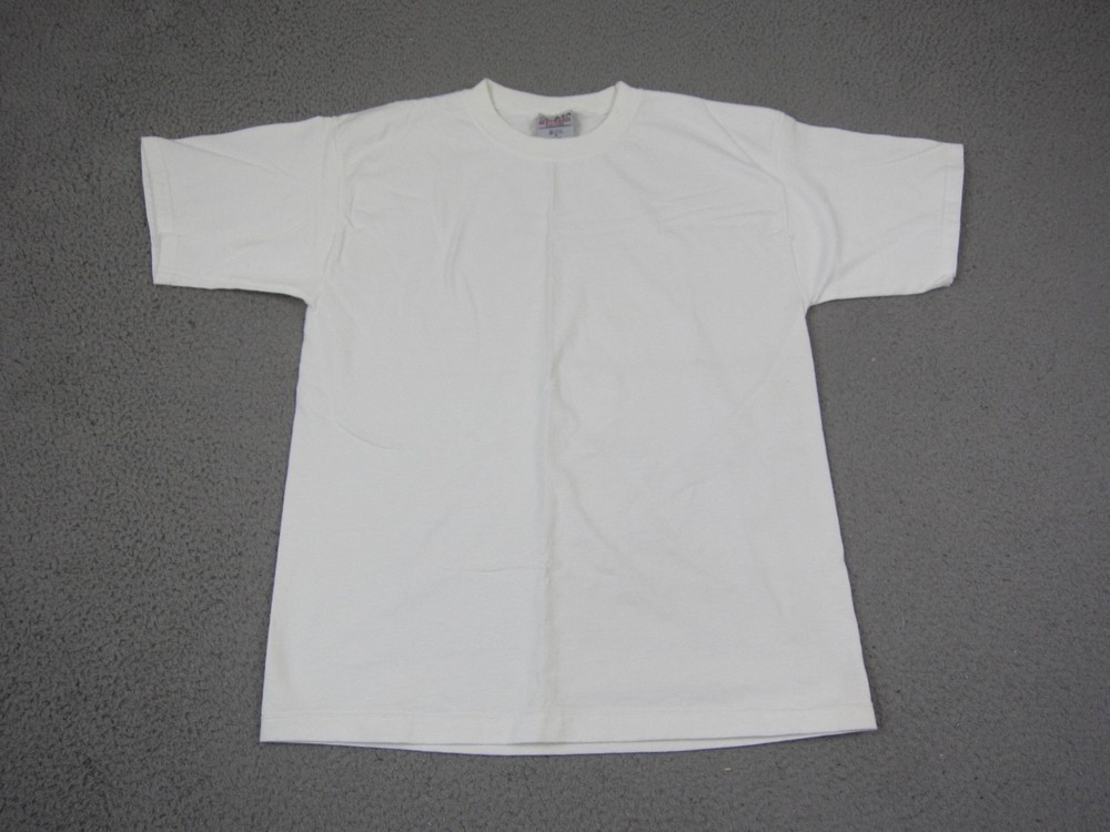 Vintage Pluma Shirt Adult Medium White Y2K Blank Casual Mens Heavyweight USA