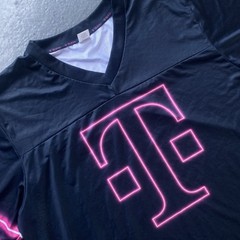 T-Mobile Men’s Black Friday Night 5G Lights Graphic Logo Jersey.