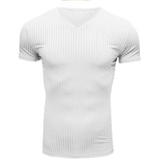 For Gym Training Men V Neck T Shirt Casual Wear Style Polyester Fiber Fabric