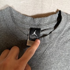 VTG Jordan Shirt Mens Large Gray Jump Man Air MJ Logo Basketball Adult Y2K