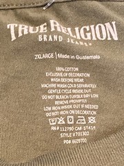 True Religion Graphic Logo T Shirt Men’s XXL Olive Green Big Logo NWT Streetwear