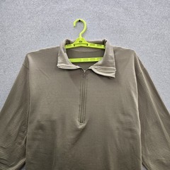 US Army Men Shirt L Olive Micro Grid Polartec Thermal Quarter Zip Gen III
