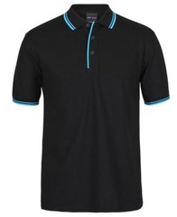 Jb’s wear Adults Contrast Polo Shirts with UPF Protection Straight hem W/ Split