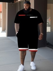 Men’S 2Pcss Summer Outfit, Shorts Set, Short Sleeve T-Shirt And Shorts, 2Pcss Su