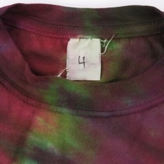 NWOT Single Stitch T-Shirt Blank Hand Tie Dyed Wheel Multi S/S Hering Sz. M 38′