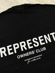 Mens Represent Clo. Big Logo Short Sleeve Oversize T Shirt Black Size XS Cotton