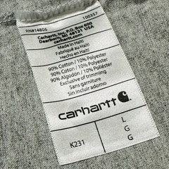 CARHARTT Shirt Men’s L Gray Long Sleeve Original Fit Logo Graphic Tee K231