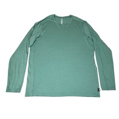 REI Co-op Mens Merino Wool Long Sleeve Base Layer Top Green Large 23099-S25