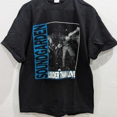 Soundgarden Rock Band Music tour Louder Than Love Black T shirt NH16396