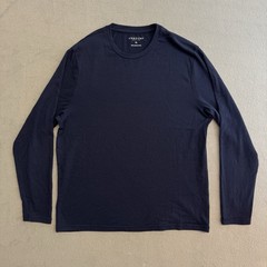 Unbound Merino Wool Shirt XL Men’s Long Sleeve Crew Navy Blue Comfort