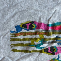 Vintage 90s Bicycle Art Shirt Size XL White Colorful 1992 Andrew Carson Bike