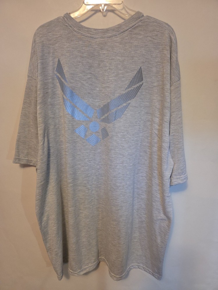 US Air Force USAF Size 3XL Gray Reflective Silver Short Sleeve T-Shirt
