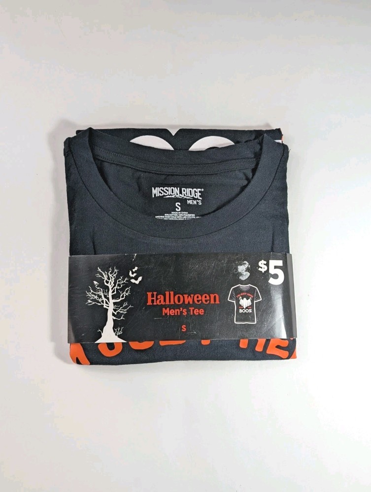 Mission Ridge Men’s Small Black Halloween T Shirt I’m Just Here For The Boos