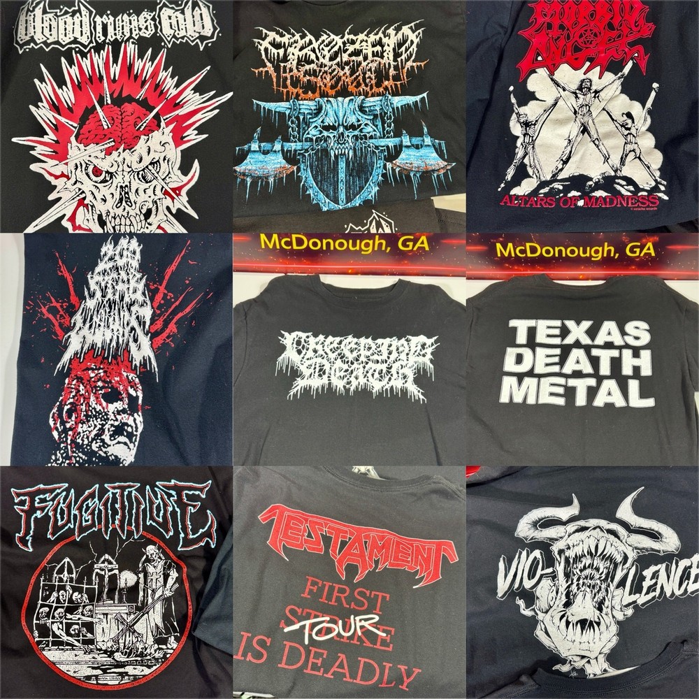 9 Metal Band T Shirt Lot Large Deathcore Death Metal Excision Paradox Jacket