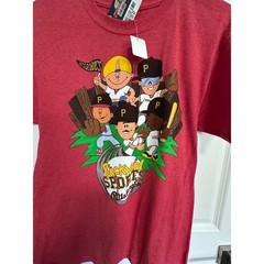 M&O Gold Backyard Sports Pittsburgh Pirates Tee Mens Small Red NEW Graphic Shirt