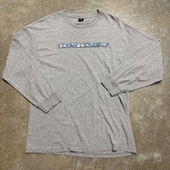 Oakley Men’s Grey Long Sleeve T-Shirt Size L Y2K Surf Style