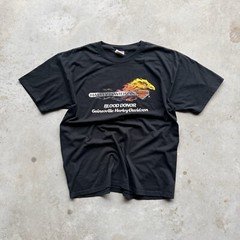 Harley Davidson Vintage Shirt Eagle Flames Men’s XL Made In USA Black