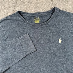 Polo Ralph Lauren Shirt Large Blue Heather Long Sleeve Custom Slim Fit Men’s