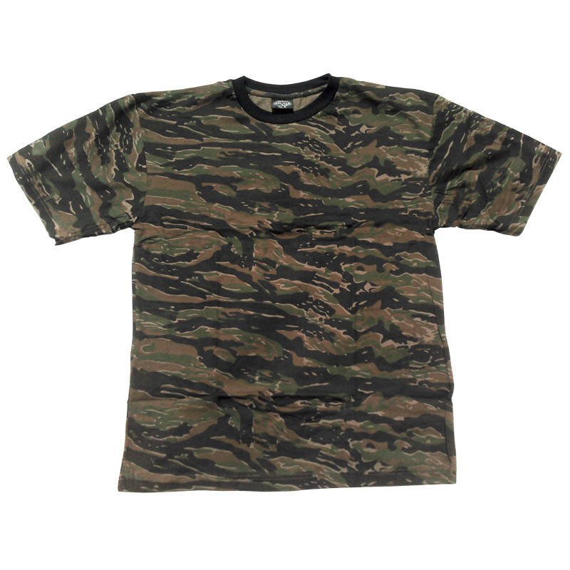 US Military Mens T-Shirt Army Combat Top Cotton Tiger Stripe Vietnam Camo S-3XL