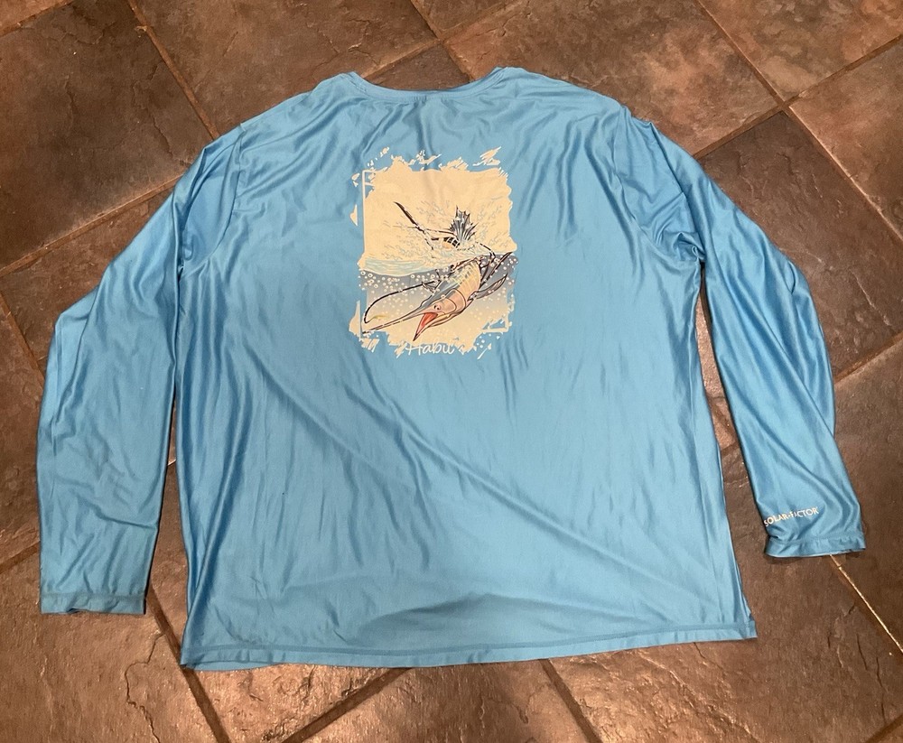 Habit Crooked Elm Graphic Tee Shirt Mens 2XL Blue Long Sleeve NWT