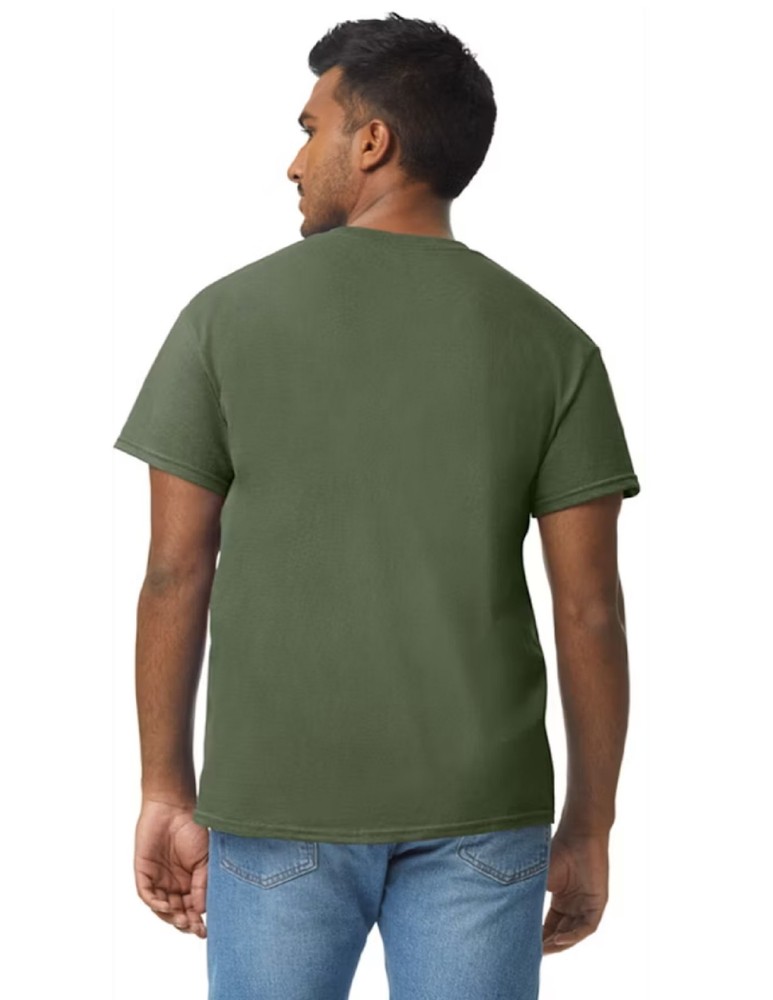Gildan Adult Ultra Cotton T-Shirt, Size Large Style G2000-Military Green