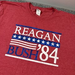 Retro Ronald Reagan George H.W. Bush ‘84 T-Shirt Size XXL 1984 Election Campaign
