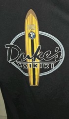 Soft Black Hui Nalu Honolulu NextLevel Duke’s Waikiki Graphics Size L Tee Shirt
