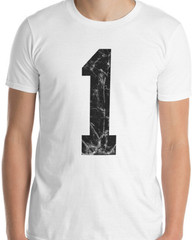 Lucky Number #1 TShirt | Short-Sleeve T-Shirt With Number | #1 Adult Shirt