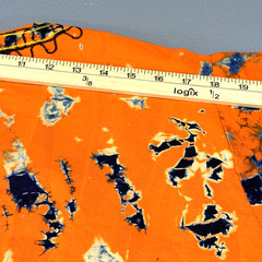 Vtg African Dashiki Shirt XL Orange Tie Dye Embroidered Africa Map Hippie Tunic