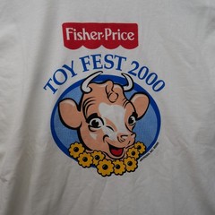 Rare Vintage 2000 Fisher Price Toyfest Shirt White Size Large East Aurora NY