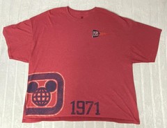 Disney Parks Shirt Mens 3XL Red Mickey Mouse 1971 Logo Hanes ComfortBlend