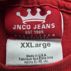 JNCO Jeans x LA Galaxy T Shirt Vintage 90s Red XXL Skull Flames Soccer USA 2XL