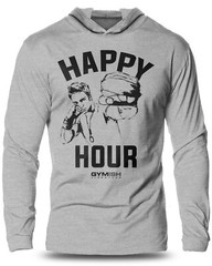 039. Kickboxer Lightweight Long Sleeve Hooded T-Shirt for Men