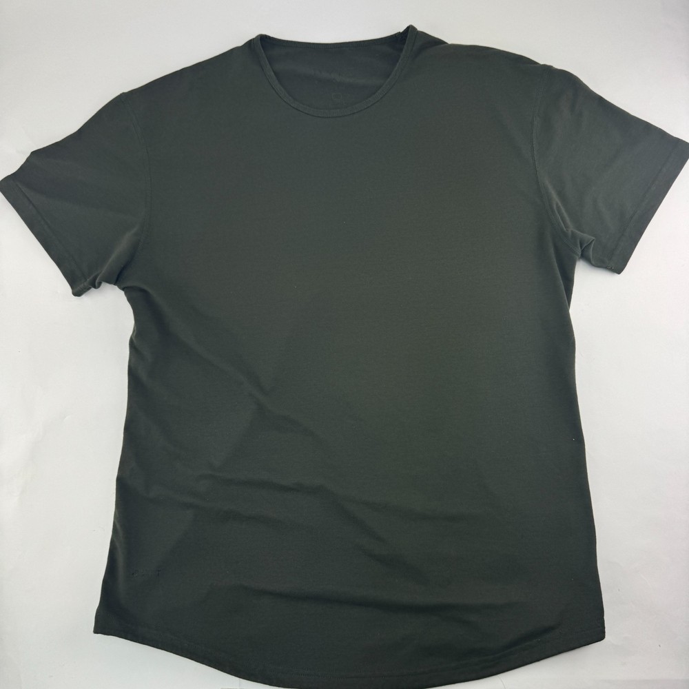 BYLT Basics Mens Large T-Shirt Green Drop Cut Lux Short Sleeve Tee