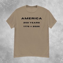 America 250th Anniversary T-Shirt Mens S-2XL (Neutral Color Pack)
