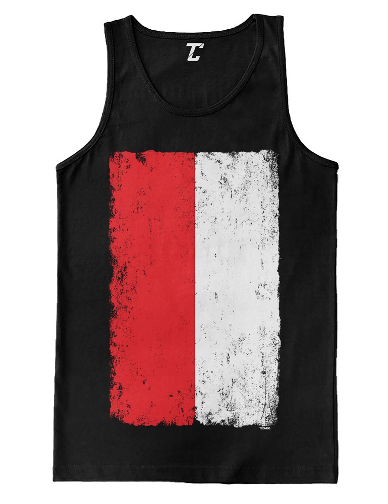 Distresed Poland Flag – Polish Polska Country Pride Men’s Tank Top