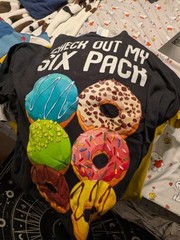 Check Out My Six Pack Donut Novelty Men’s T-Shirt Funny Workout Donuts Gym Tee