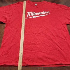 Milwaukee Tools Men’s 2XL T-Shirt Cotton Red My Tool Last Longer Than Your Tool