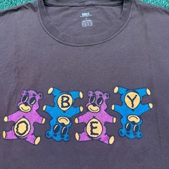 Obey Mens Shirt Size L Brown Short Sleeve Teddy Bear Graphic Tee Streetwear