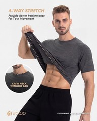 BOOJO 7 Pack Workout Shirts for Men Quick Dry Moisture Wicking TShirts Short…