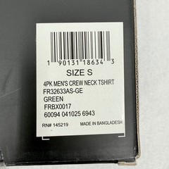 Frye Men’s 4 Pack Crew Neck T-Shirts Size S Beige, Green Undershirts Cotton NWB