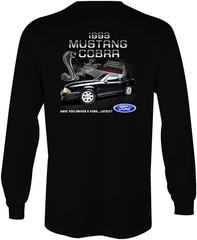 1993 FORD SVT MUSTANG COBRA Full Color DTG PRINTED T-Shirt BLACK, RED & TEAL