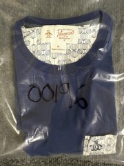 Original Penguin Shirt Mens Medium Blue Geometric Pocket Graphic T-Shirt Tee