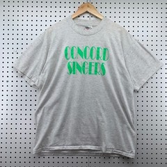 Vintage 90s Concord Singer Shirt Mens XL Gray Single Stitch Oneita USA 23×29