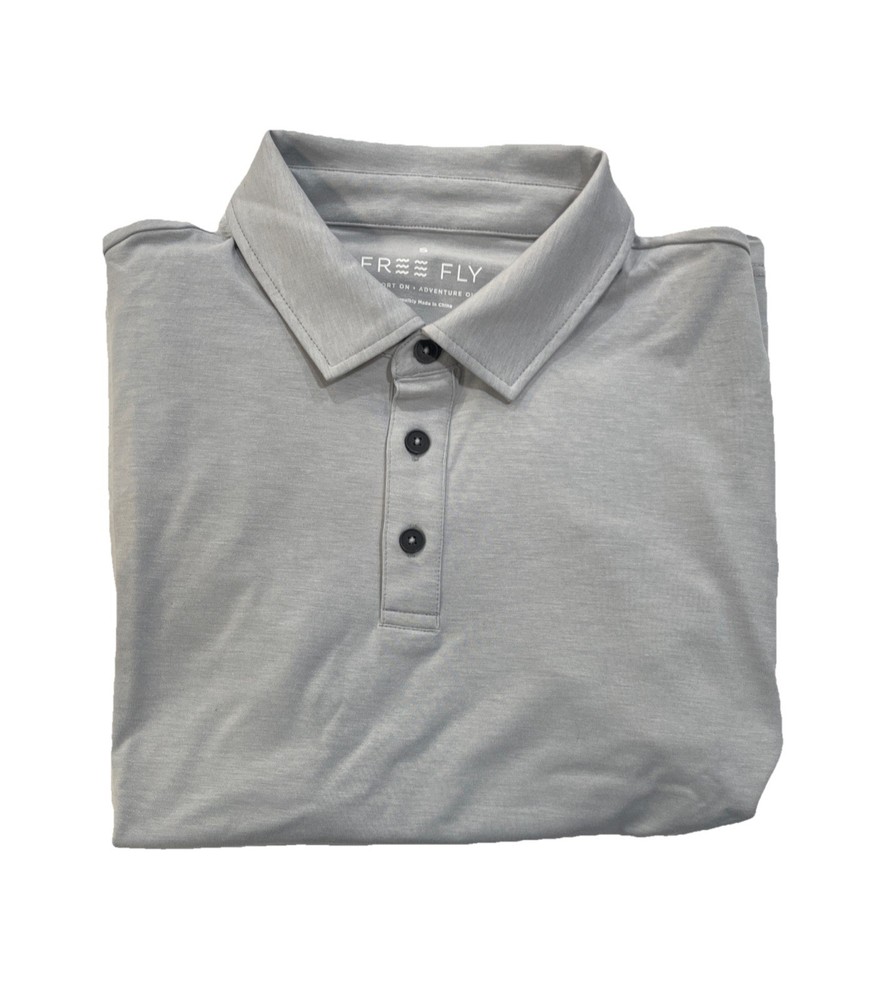 Free Fly Men’s Bamboo Flex Polo || T Shirt (MFXPOL-309-M) Size medium Color Gray