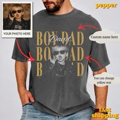 Personalized Dad Photo T-Shirt, Custom Fathers Day Gift Tee