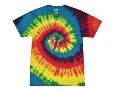 Multi-Color Tie Dye T-Shirts Kids & Adult 100% Pre-Shrunk Cotton Colortone