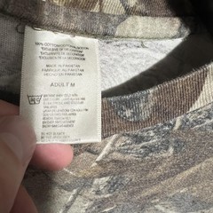 Camo Hunting Shirt Mens Medium Brown Short Sleeve Camouflage Tee T-Shirt