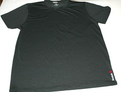 Reebok Performance, Lightweight Men’s T-Shirt, Large, Black, Poly/Spandex Blend